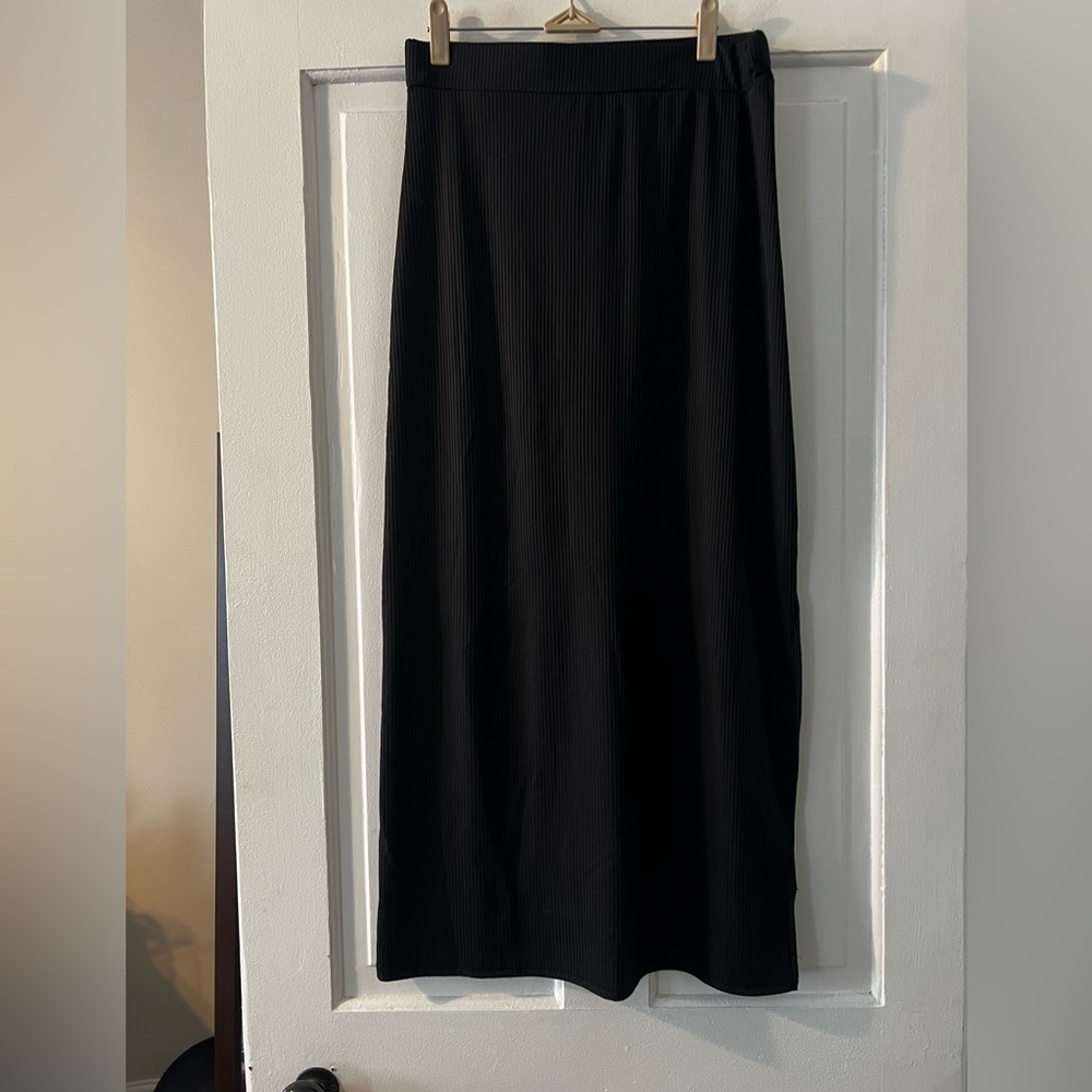 SHEIN Black A-line Maxi Skirt for Night Out